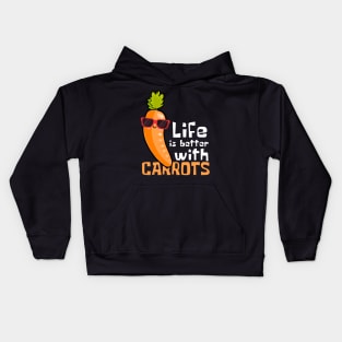 Carrot Chronicles: Life Is Better With Carrots Kids Hoodie